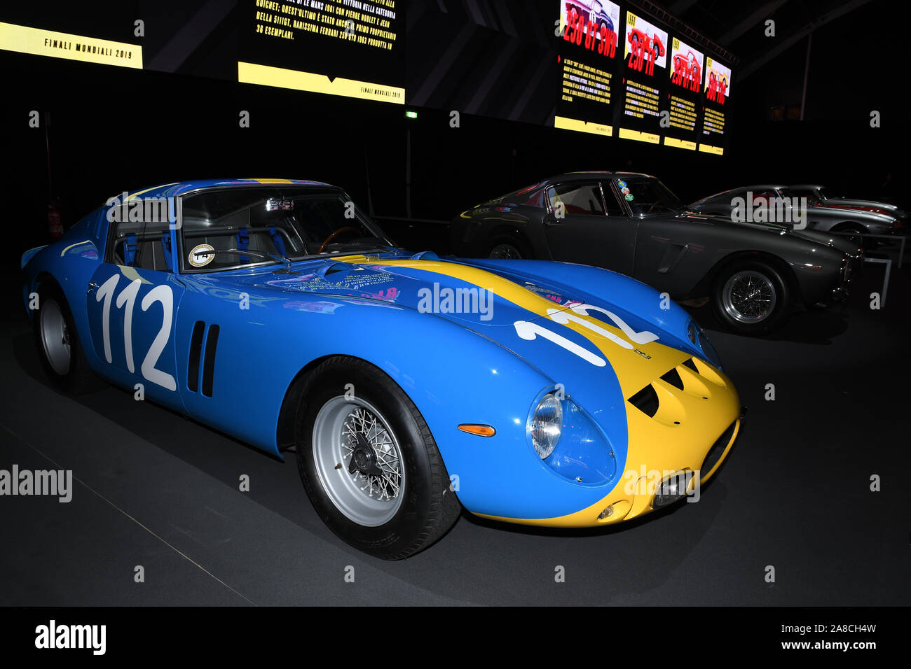 Mugello Circuit, 25 October 2019: Vintage Ferrari 250 GTO year 1962 on display during Finali Mondiali Ferrari 2019 at Mugello Circuit in Italy. Stock Photo