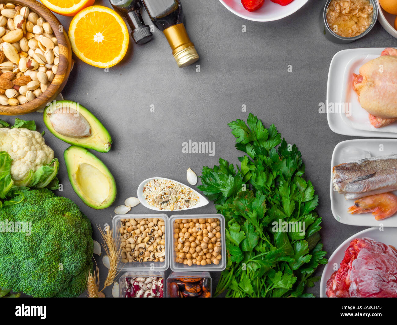 Composition with food contains coenzyme Q10, antioxidant, produce