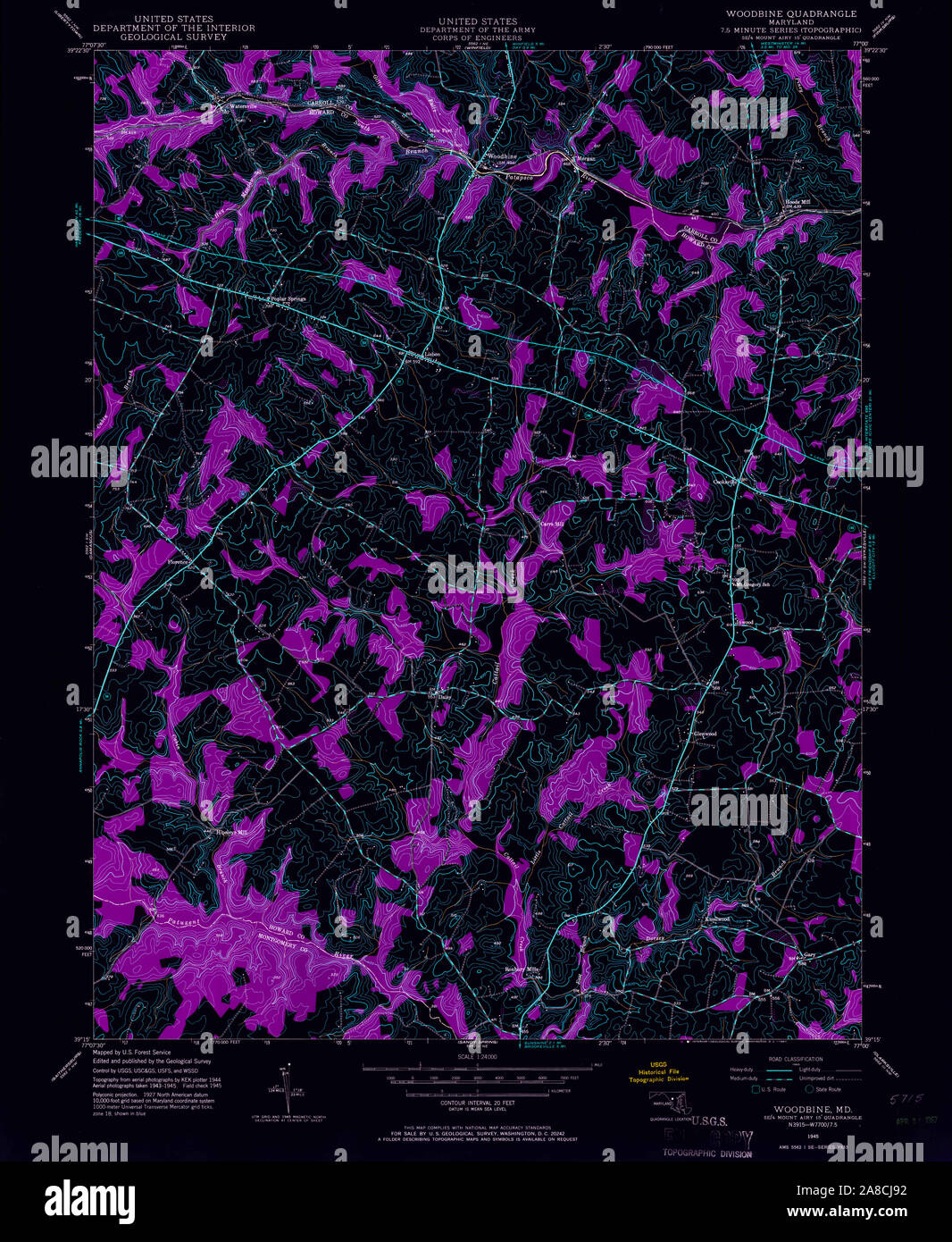 Map of woodbine hires stock photography and images Alamy