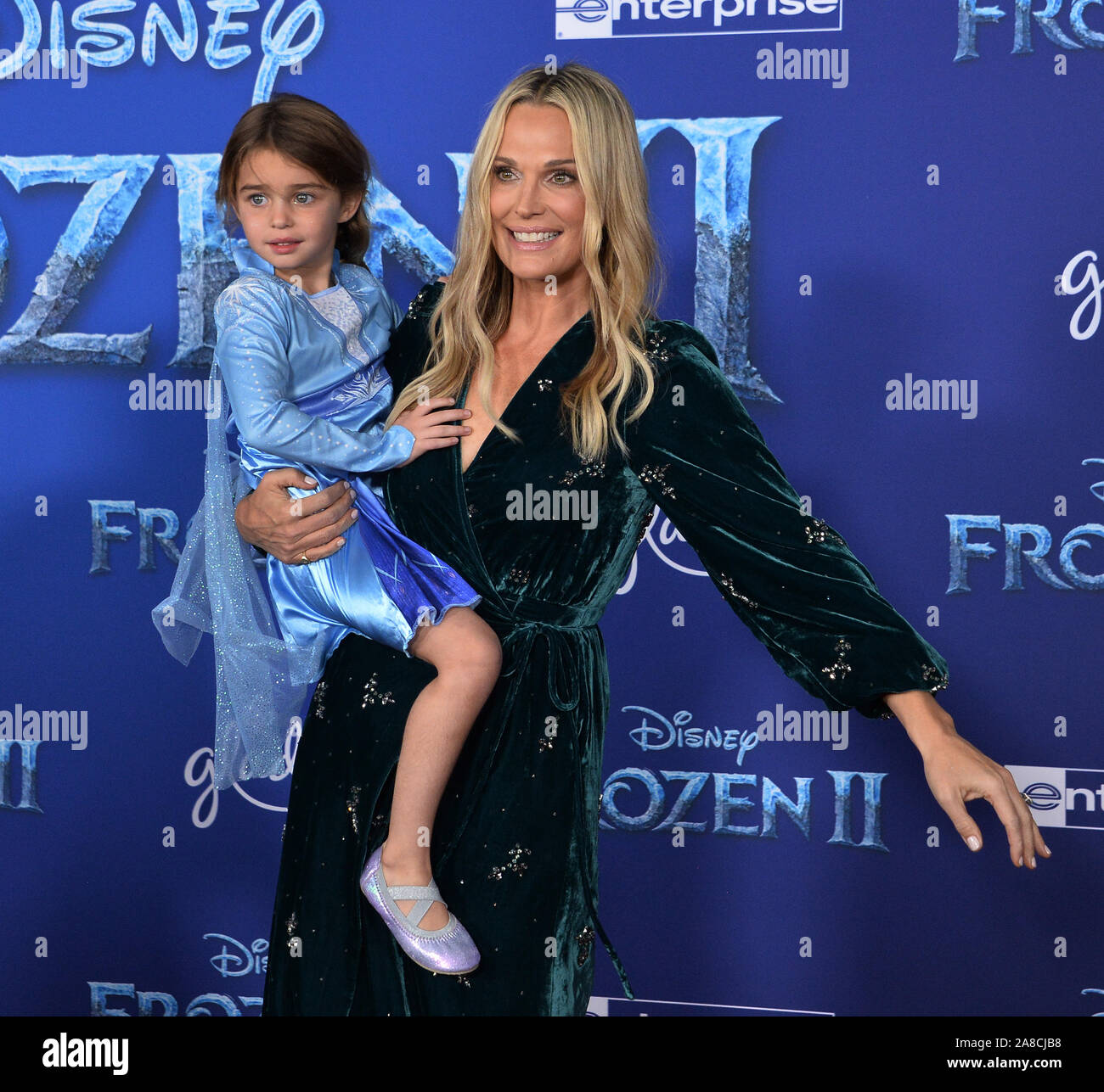 Los Angeles, United States. 07th Nov, 2019. Molly Sims attends the premiere of the animated musical comedy 'Frozen II' premiere at the Dolby Theatre in the Hollywood section of Los Angeles on Thursday, November 7, 2019. Storyline: Anna, Elsa, Kristoff, Olaf and Sven leave Arendelle to travel to an ancient, autumn-bound forest of an enchanted land. They set out to find the origin of Elsa's powers in order to save their kingdom. Photo by Jim Ruymen/UPI Credit: UPI/Alamy Live News Stock Photo