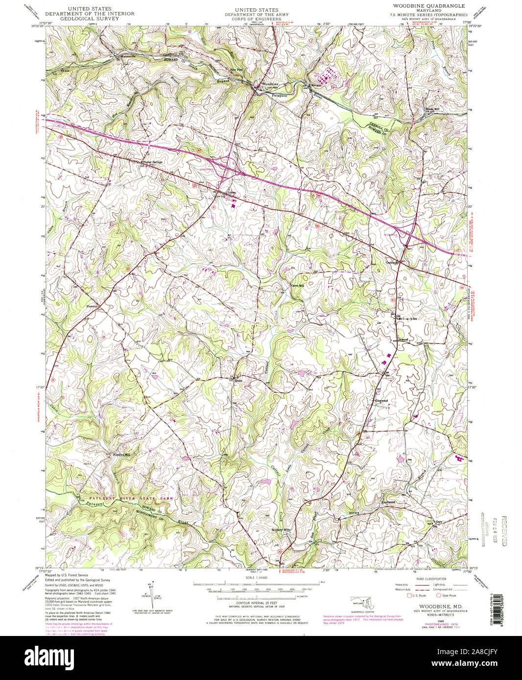 Map of woodbine Cut Out Stock Images & Pictures Alamy