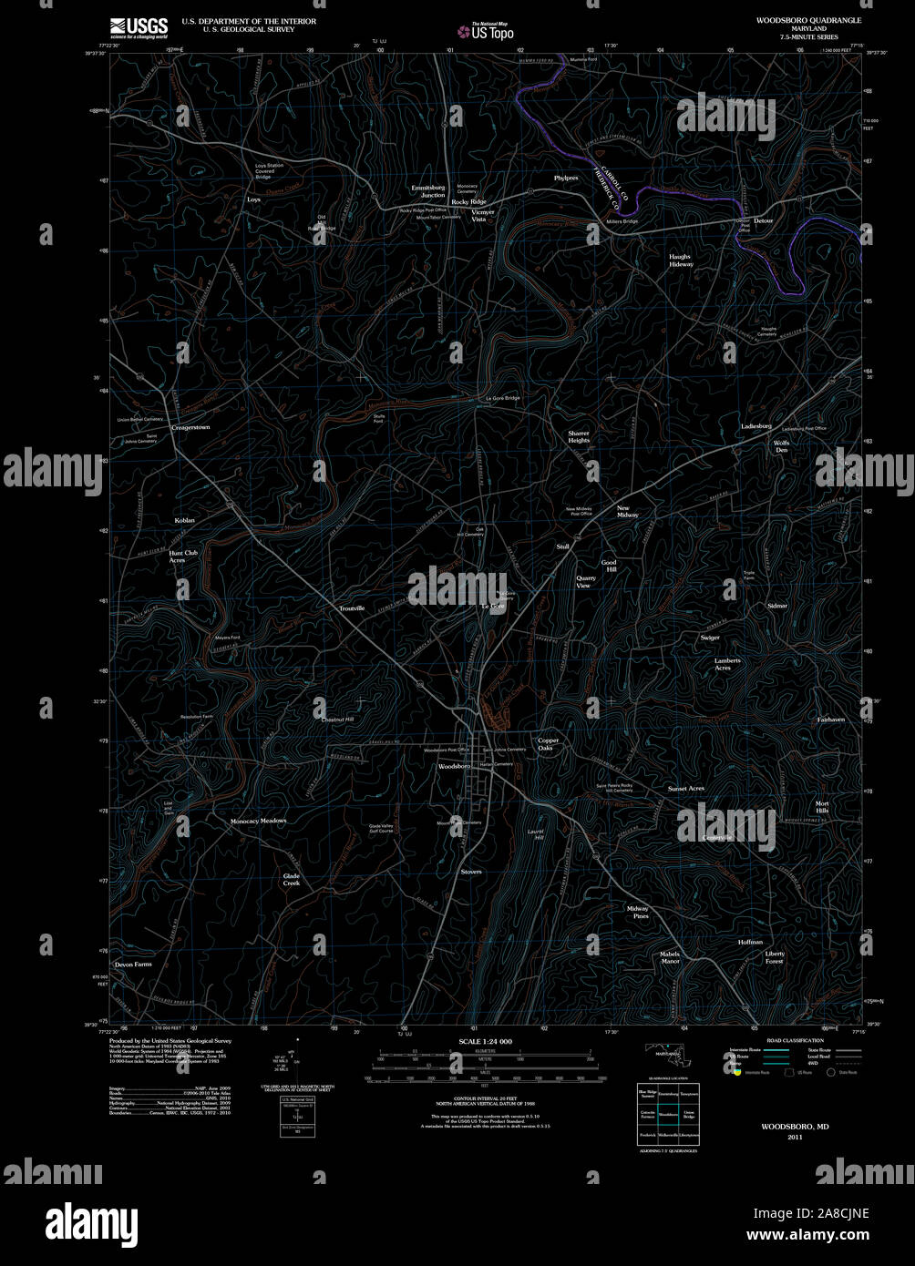 Map of woodsboro hires stock photography and images Alamy