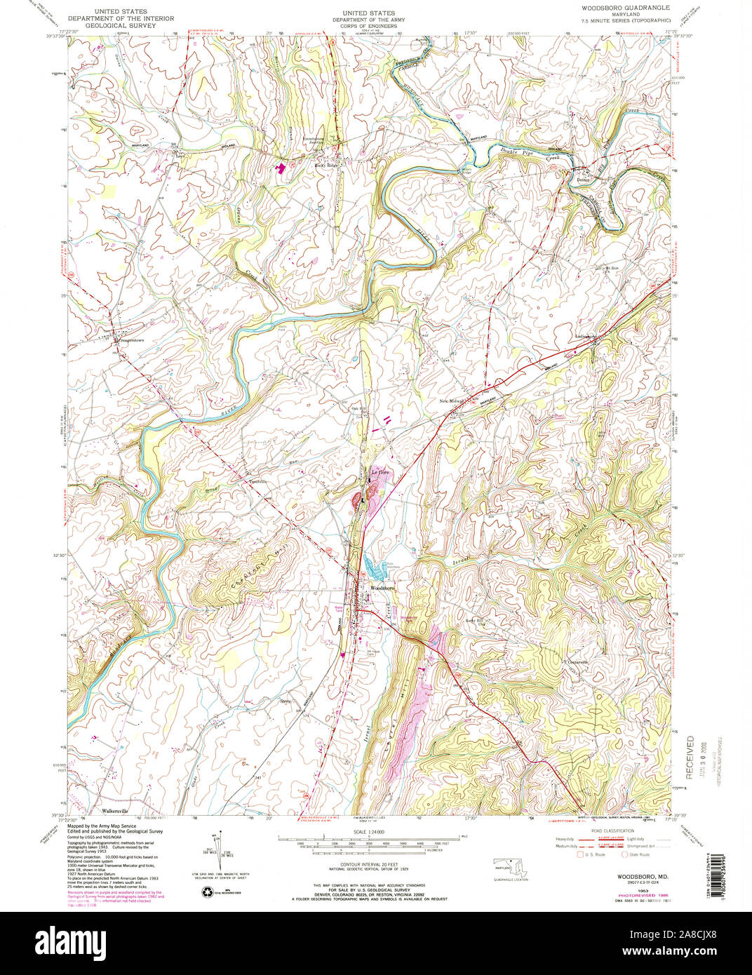 Map of woodsboro Cut Out Stock Images & Pictures Alamy