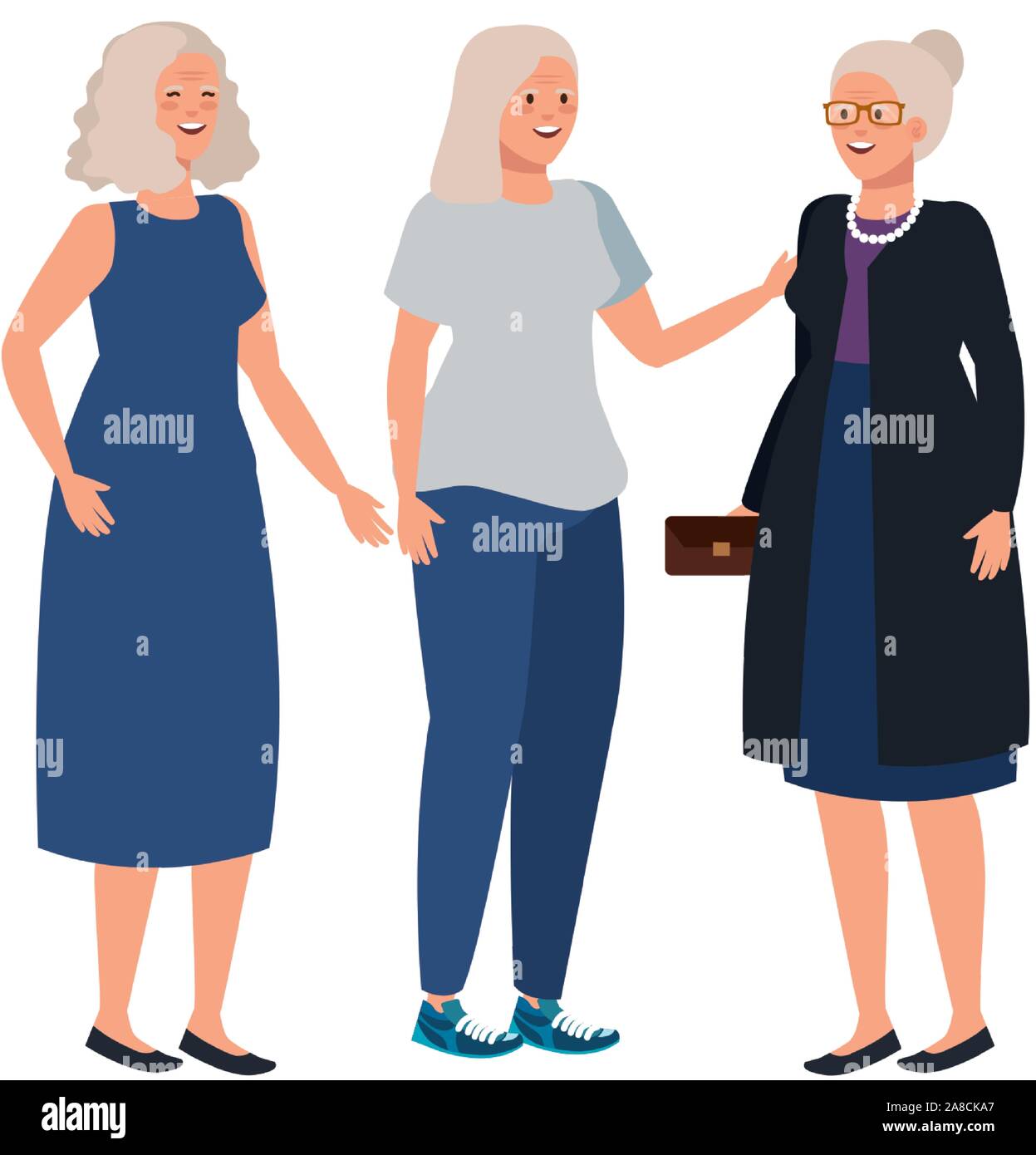 old women elegant avatar character Stock Vector Image & Art - Alamy