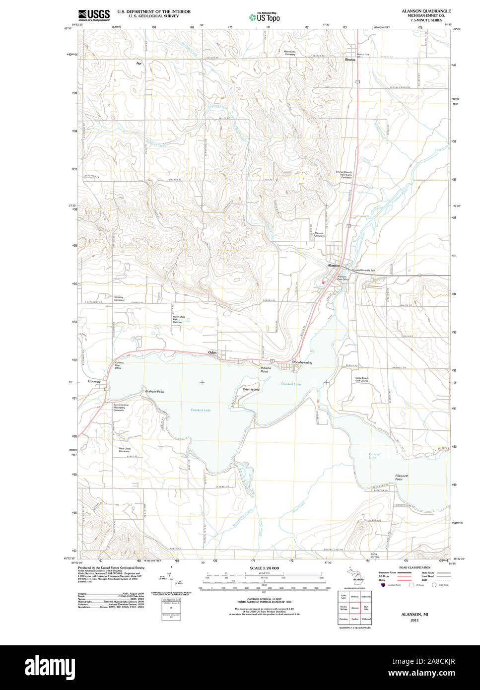 Alanson michigan map hires stock photography and images Alamy