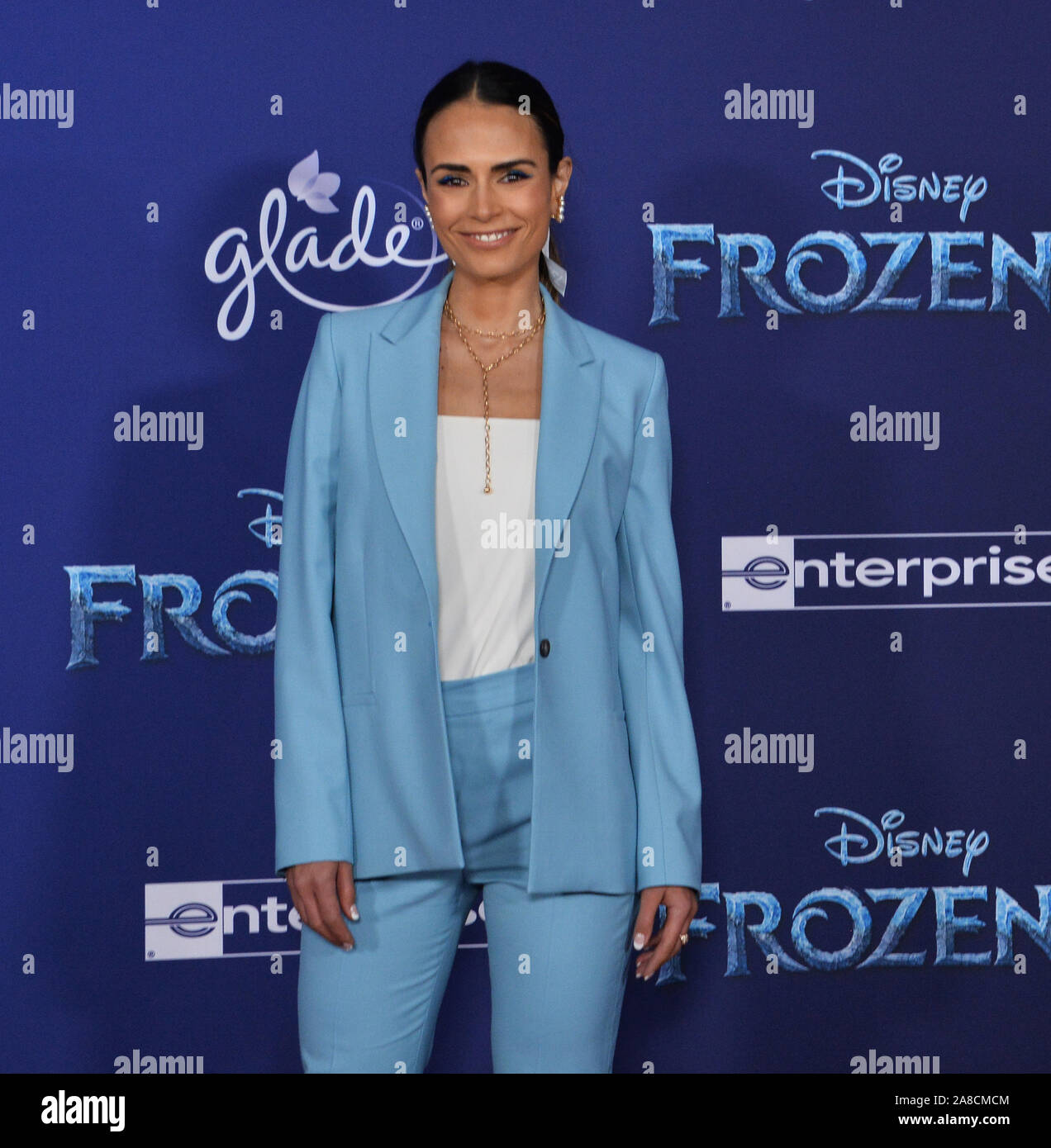 Los Angeles, United States. 08th Nov, 2019. Jordana Brewster attends the premiere of the animated musical comedy 'Frozen II' premiere at the Dolby Theatre in the Hollywood section of Los Angeles on Thursday, November 7, 2019. Storyline: Anna, Elsa, Kristoff, Olaf and Sven leave Arendelle to travel to an ancient, autumn-bound forest of an enchanted land. They set out to find the origin of Elsa's powers in order to save their kingdom. Photo by Jim Ruymen/UPI Credit: UPI/Alamy Live News Stock Photo