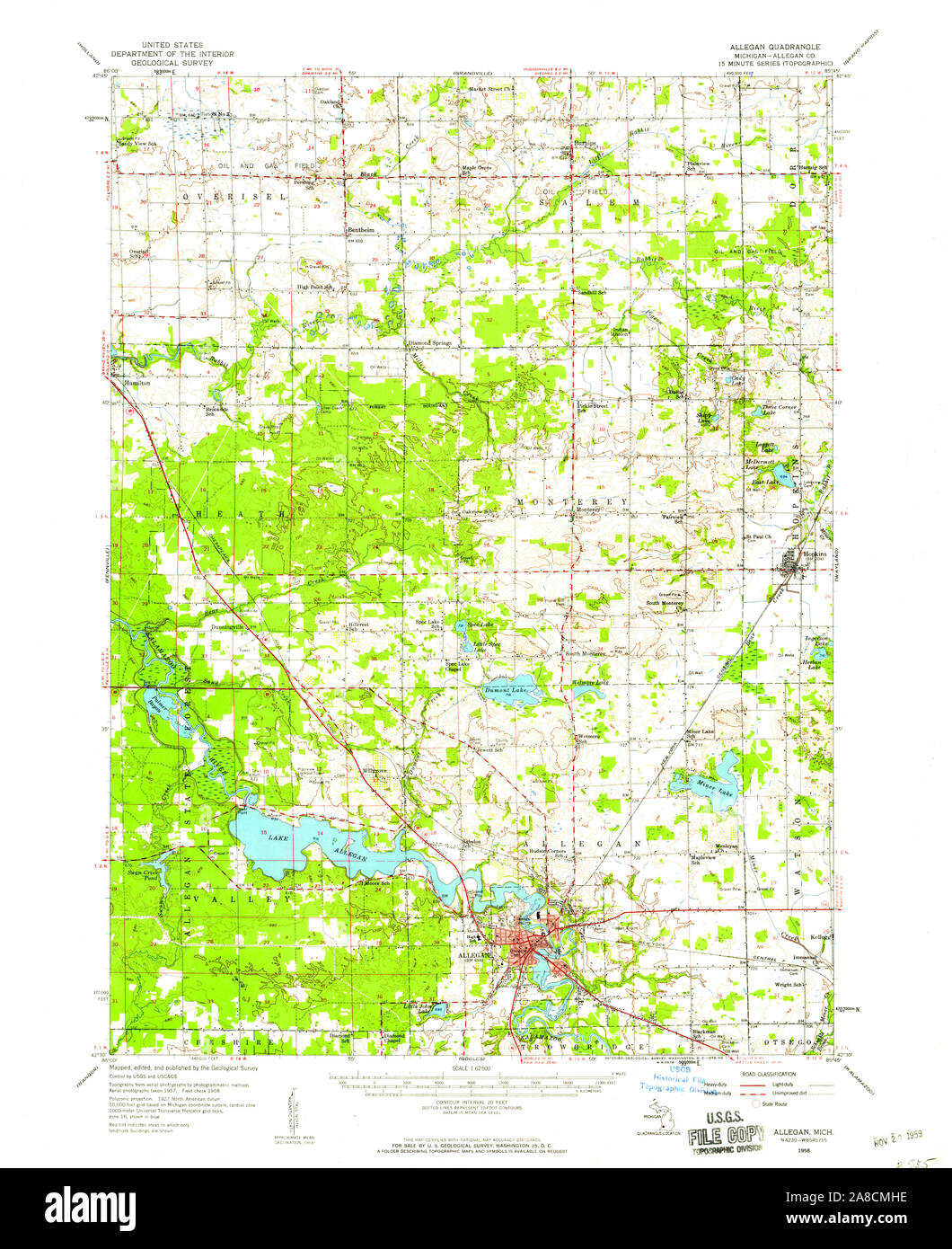 Map of allegan michigan hires stock photography and images Alamy