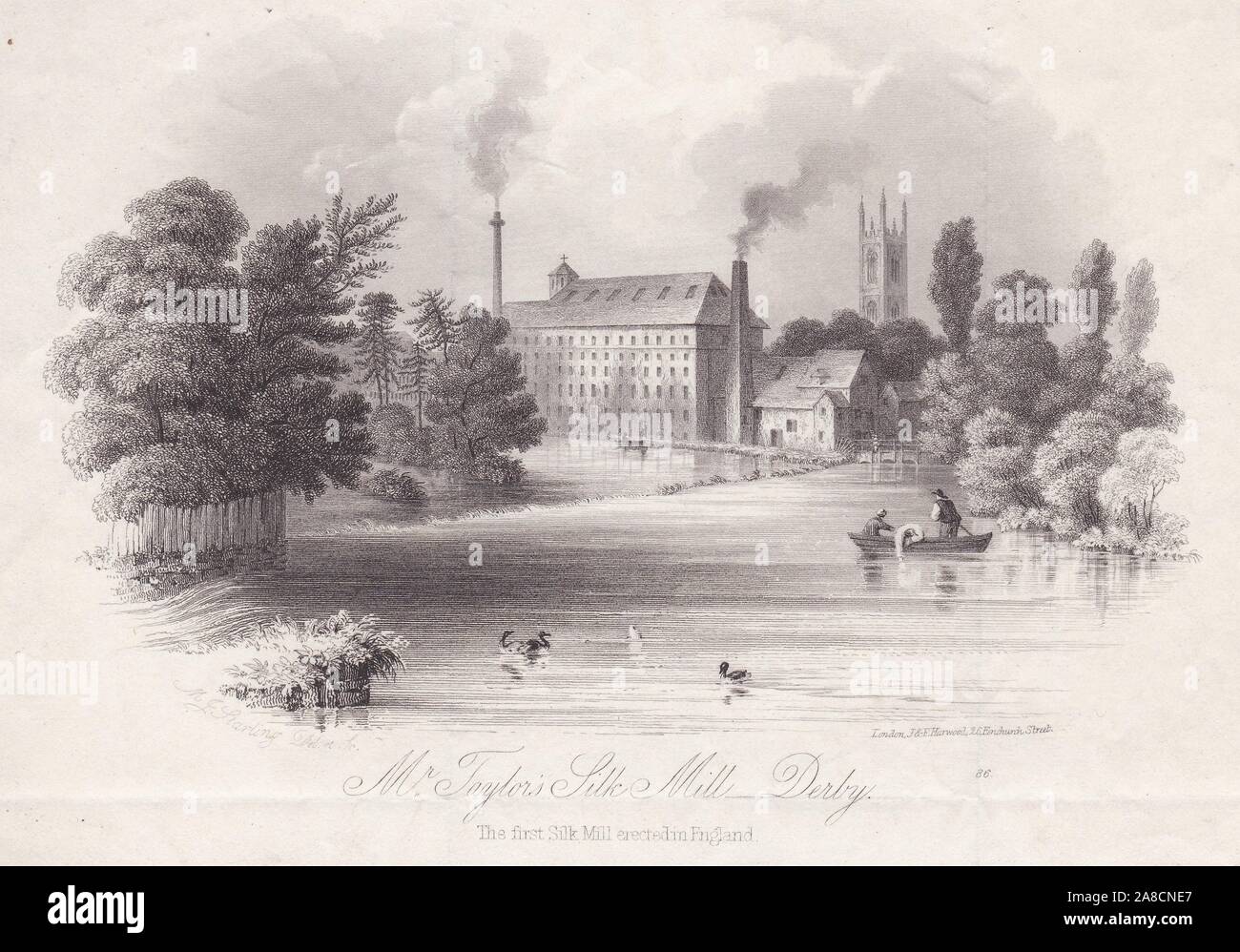 The first silk mill erected in england hires stock photography and