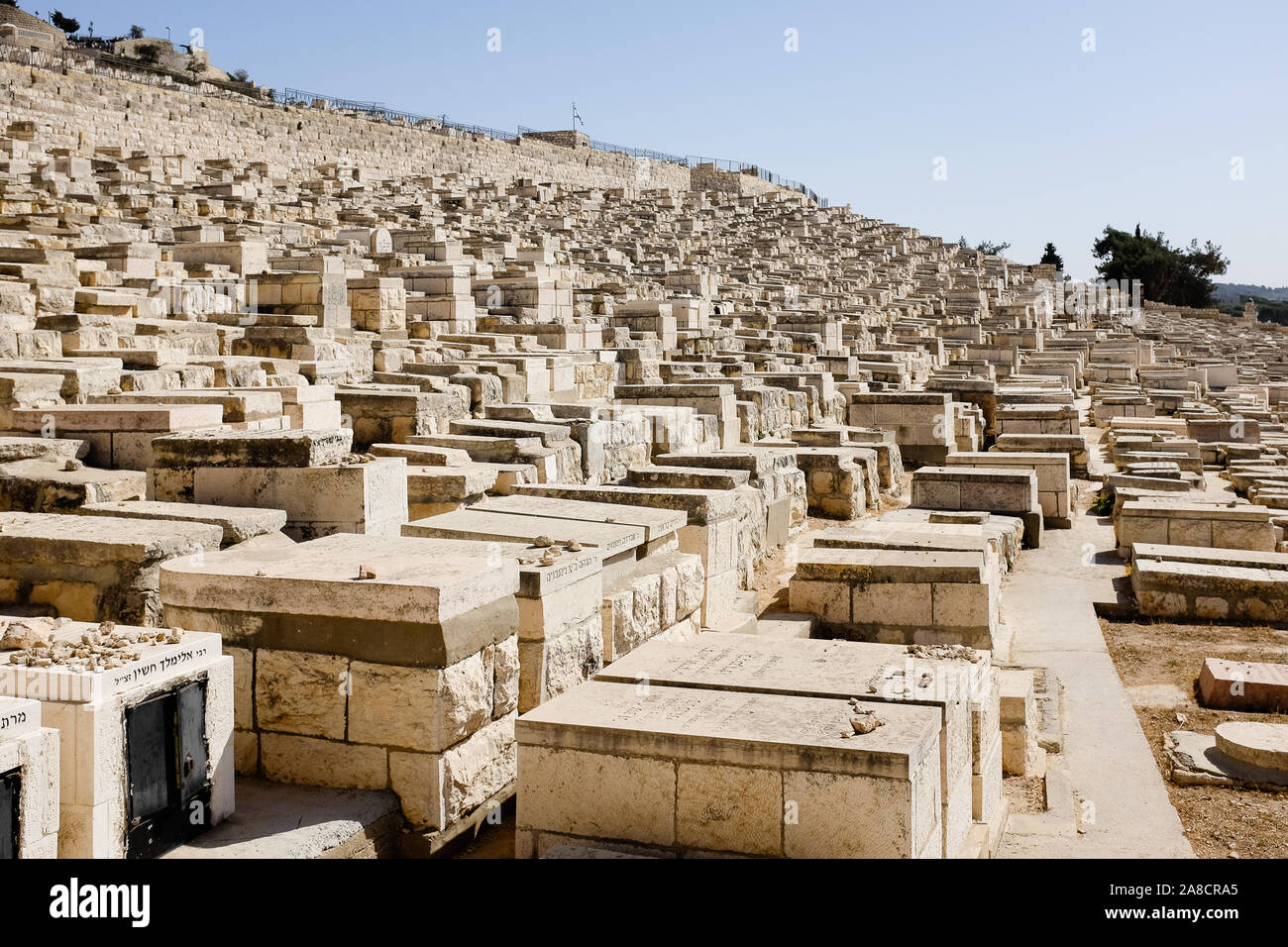 Tombs on Mount of Olives in Jerusalem Stock Photo