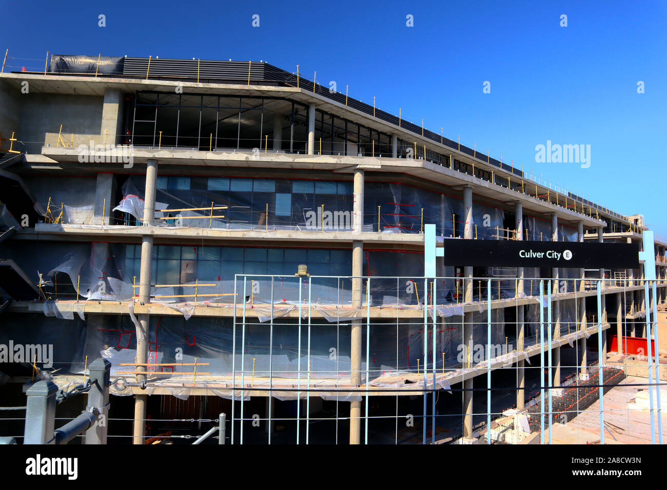 Metro Rail Expo Line Culver City Station, California Stock Photo