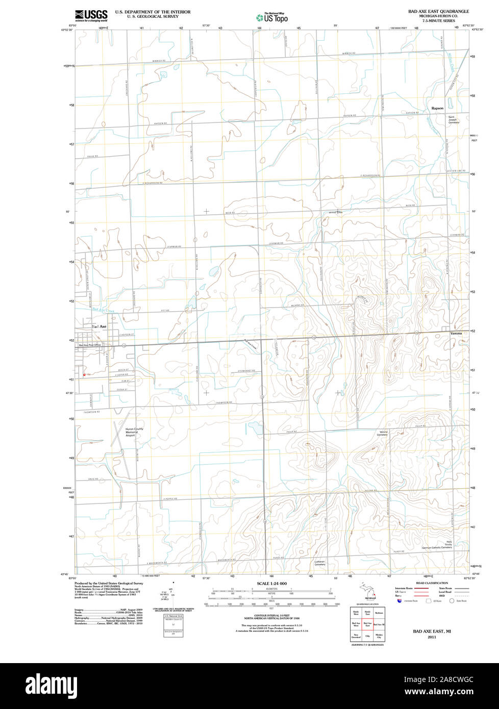 Bad axe map hires stock photography and images Alamy