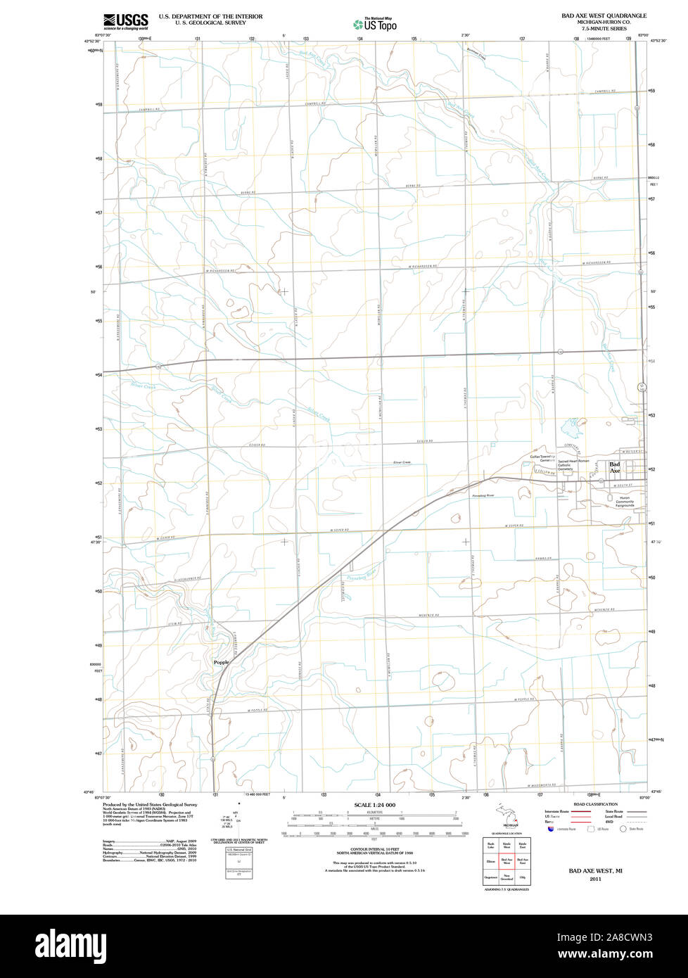 Bad axe michigan map hires stock photography and images Alamy