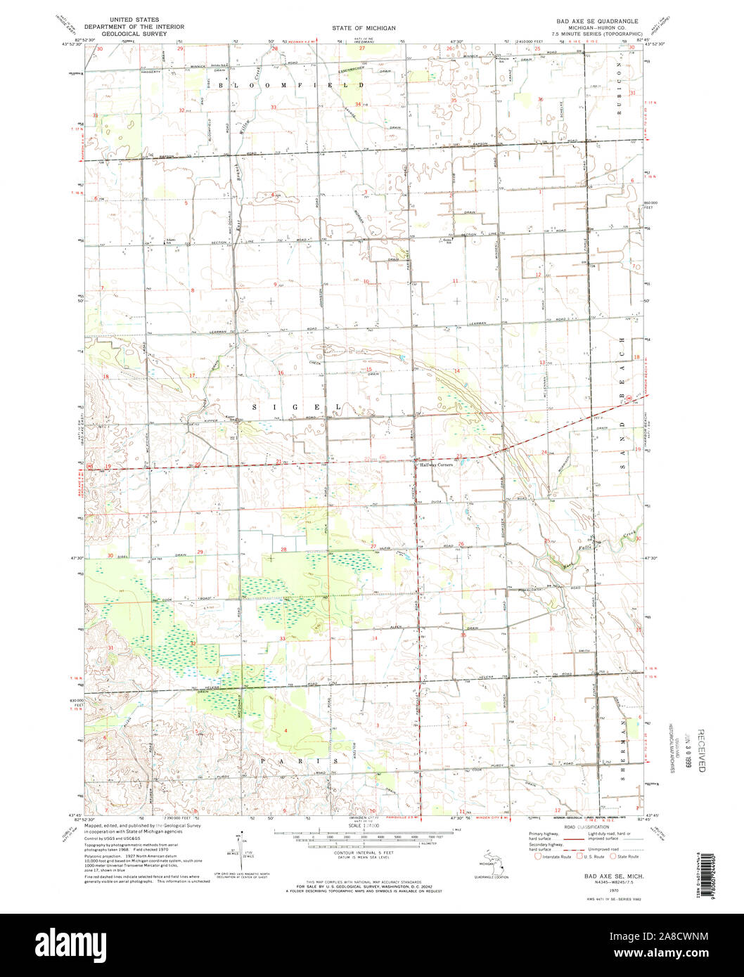 Map of bad axe hires stock photography and images Alamy