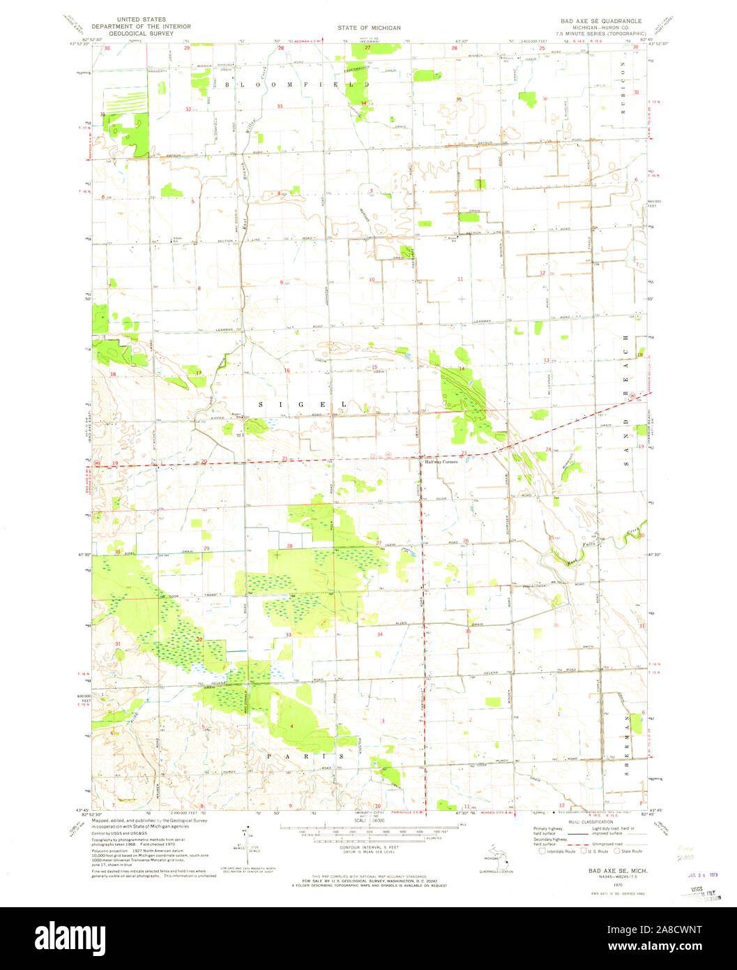 Map of bad axe hires stock photography and images Alamy