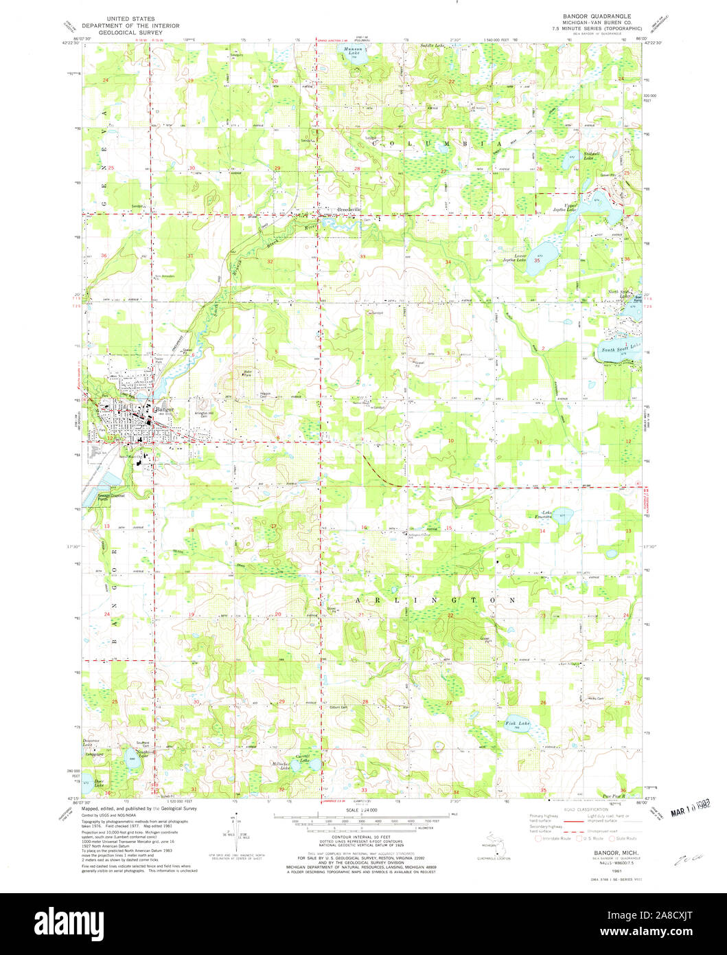 Bangor michigan map Cut Out Stock Images & Pictures Alamy