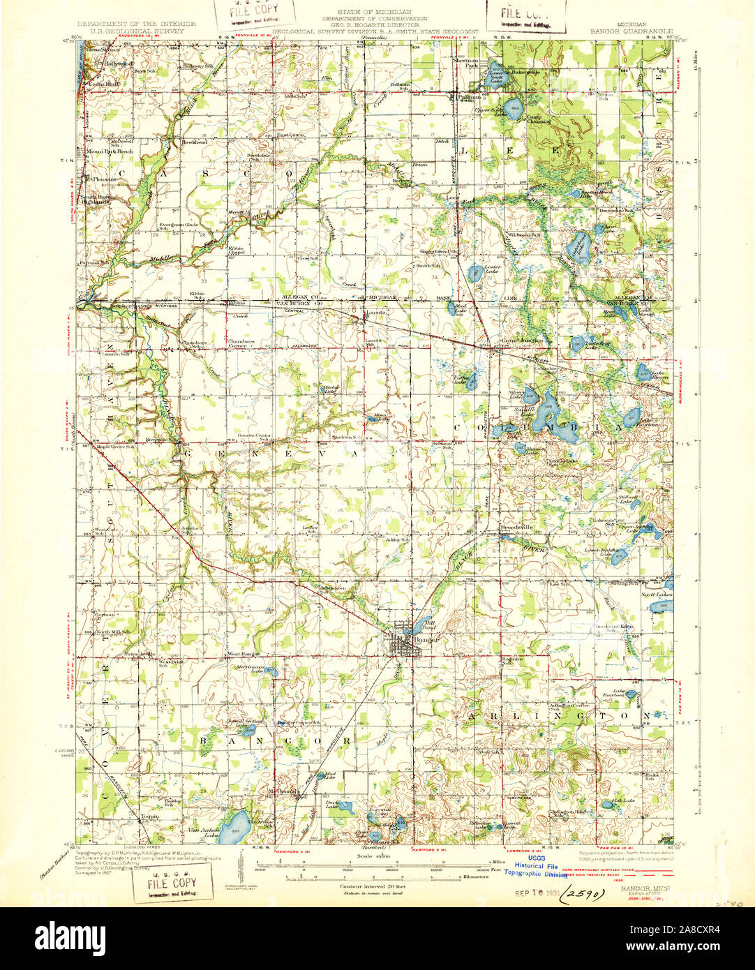 Map of bangor michigan hires stock photography and images Alamy