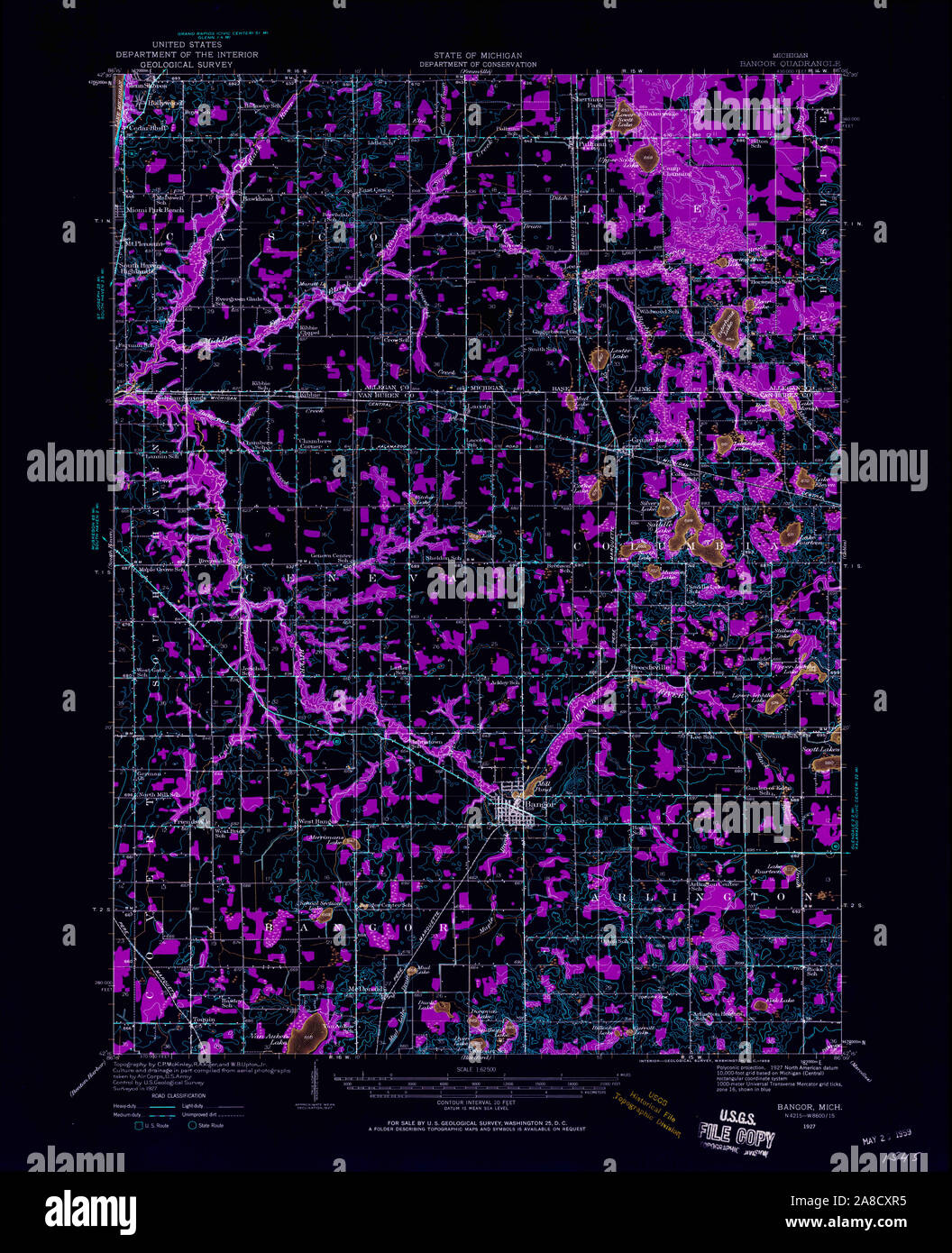 Map of bangor michigan hires stock photography and images Alamy