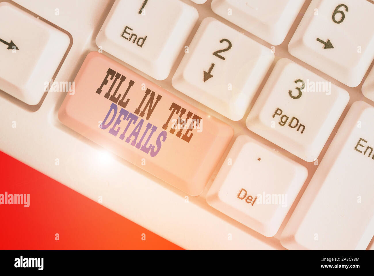 Word writing text Fill In The Details. Business photo showcasing Add ...