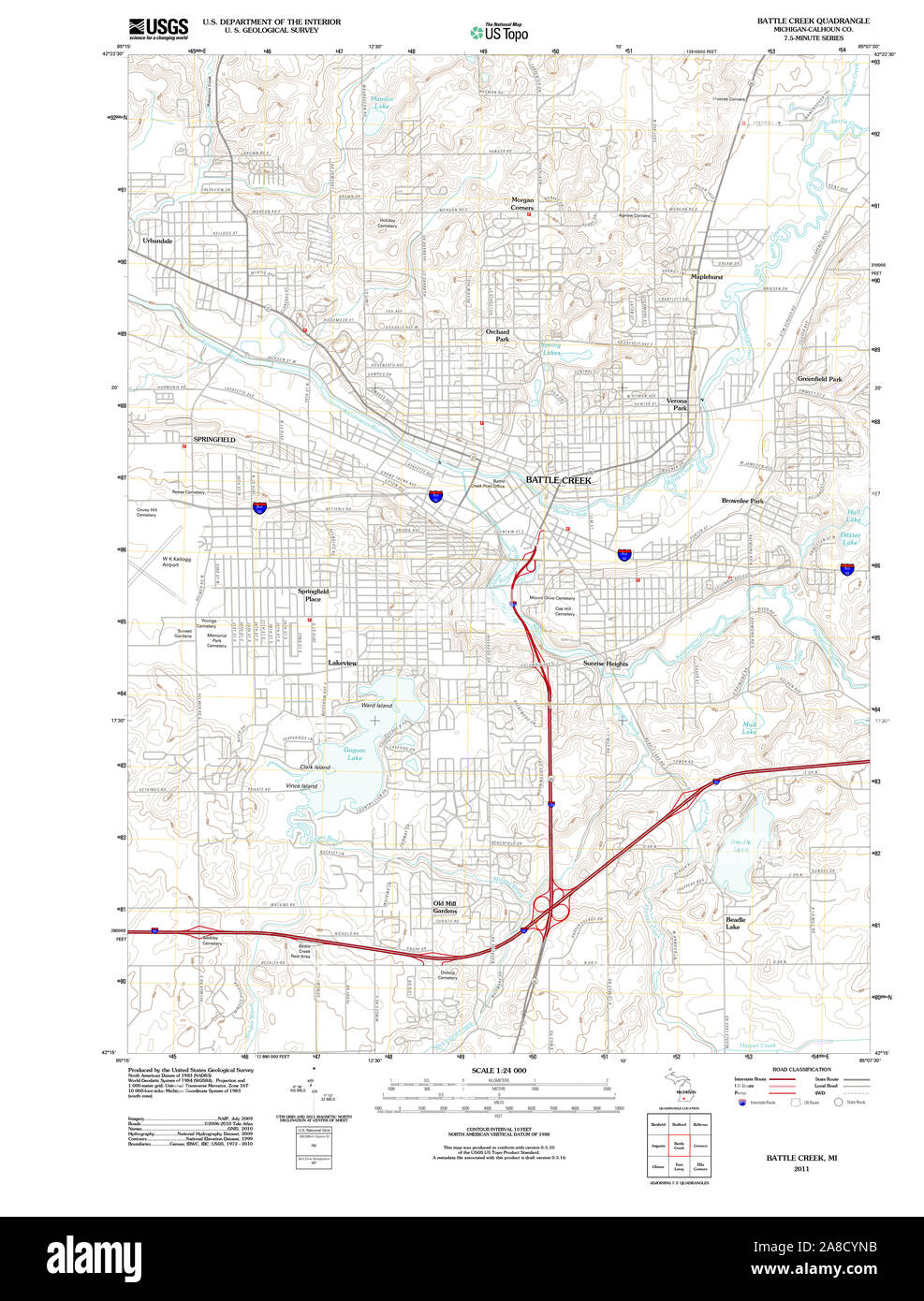 Map of battle creek hires stock photography and images Alamy