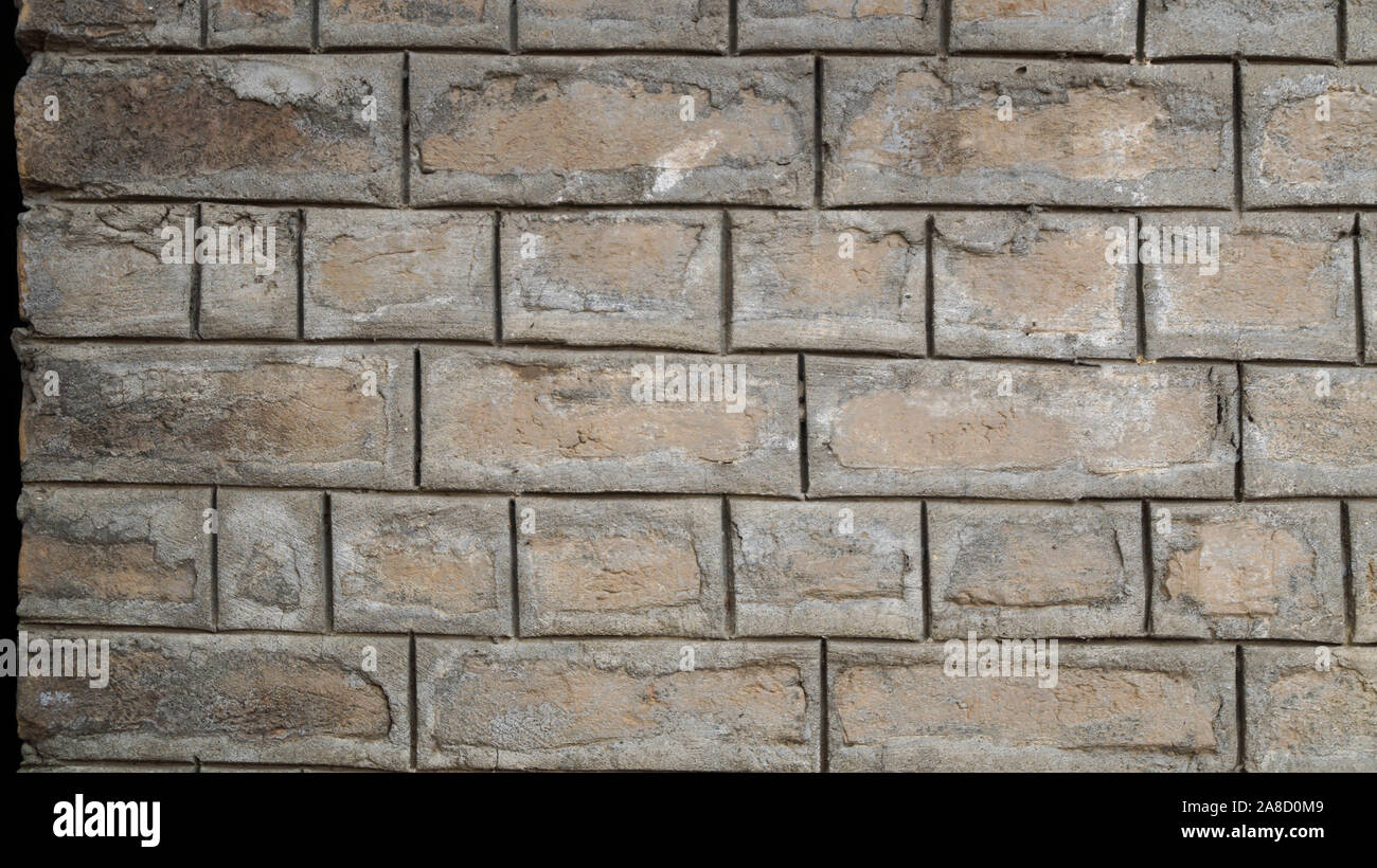 Brick wall texture of old dark brown wall panoramic background Stock ...