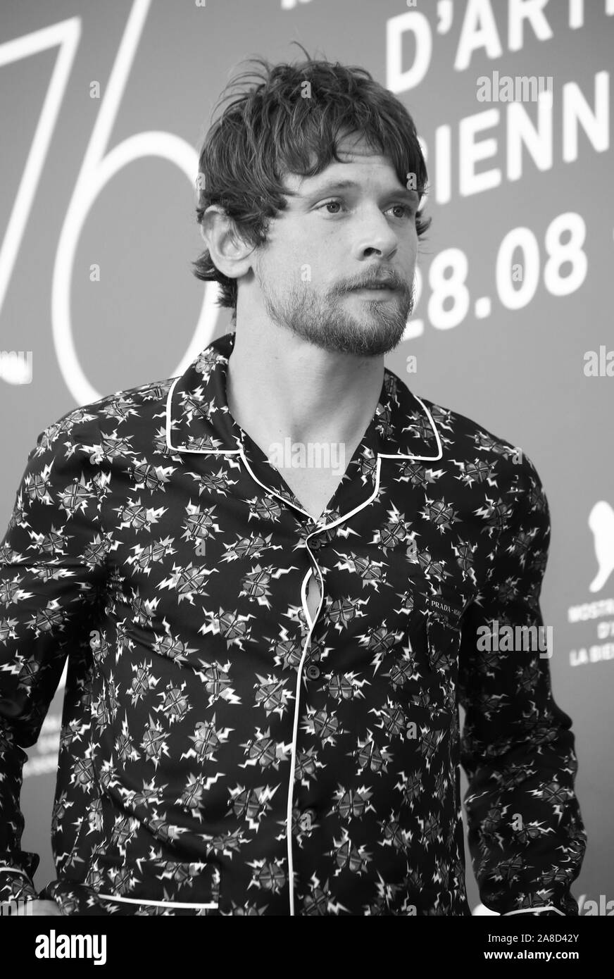VENICE, ITALY - AUGUST 30, 2019: Jack O'Connell attends "Seberg" photocall  during the 76th Venice Film Festival on August 30, 2019 Stock Photo - Alamy