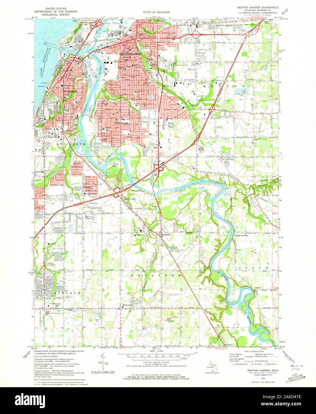 Benton harbor michigan map hires stock photography and images Alamy