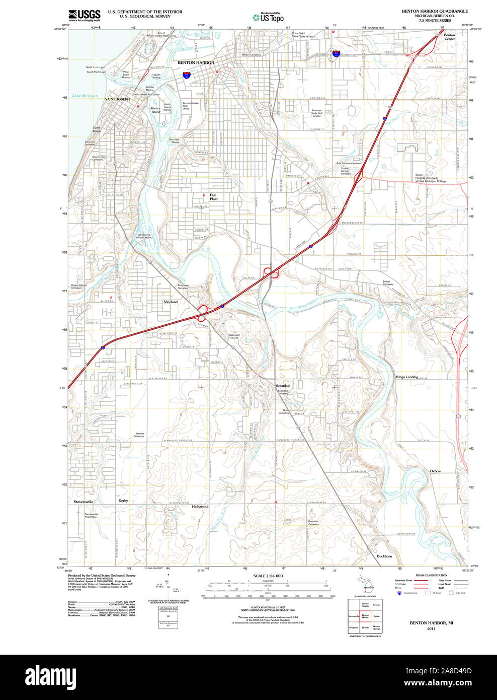 Benton Harbor Michigan Map