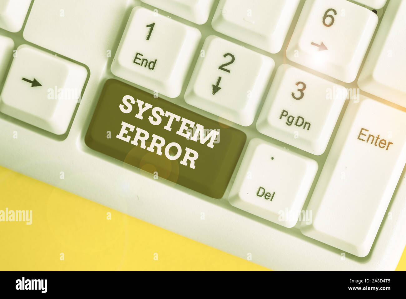 Text sign showing System Error. Business photo showcasing instruction
