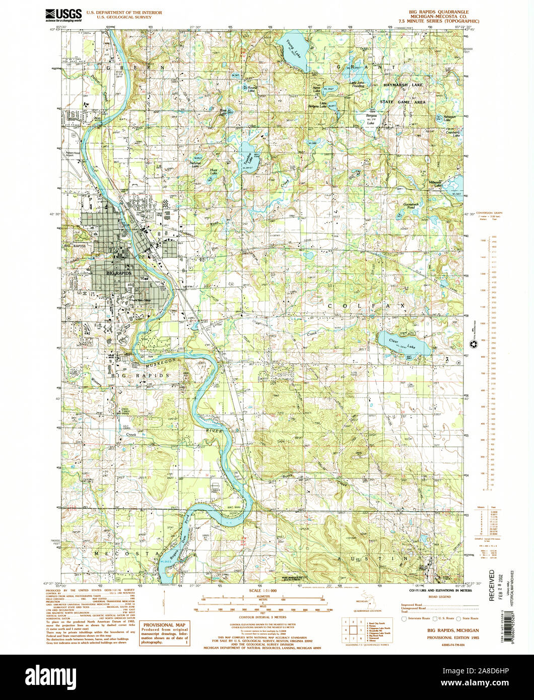 Map Of Big Rapids Michigan Big Rapids Michigan Map Hi-Res Stock Photography And Images - Alamy