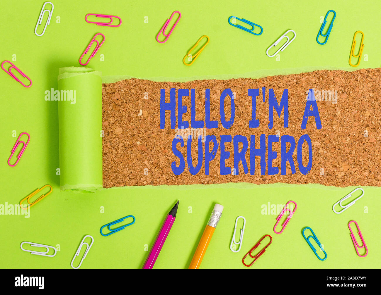 Word writing text Hello I M A Superhero. Business photo showcasing ...