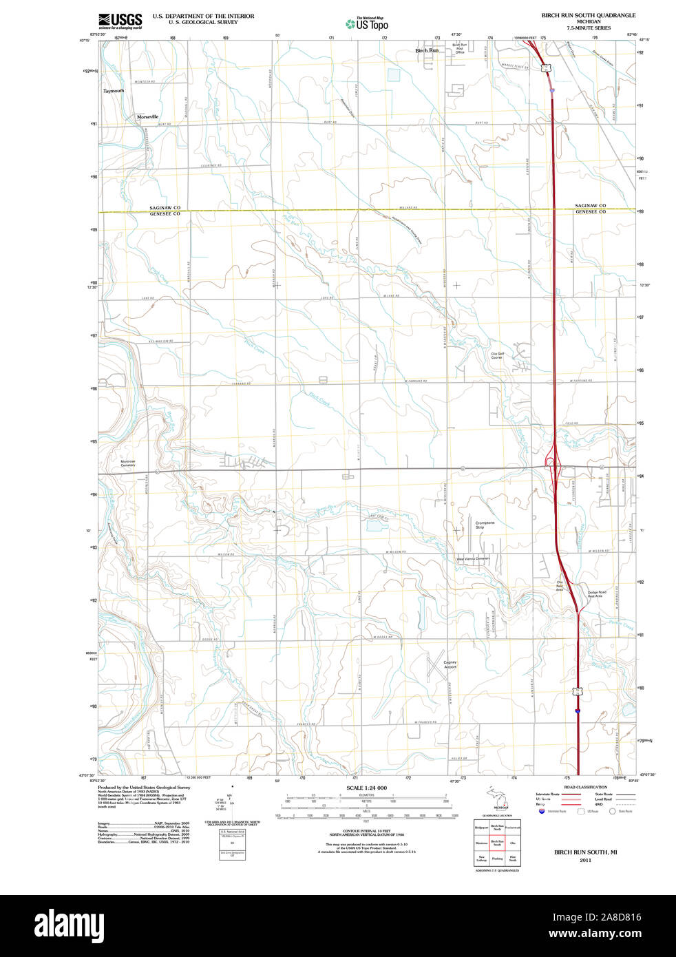 Map of birch run michigan Cut Out Stock Images & Pictures Alamy