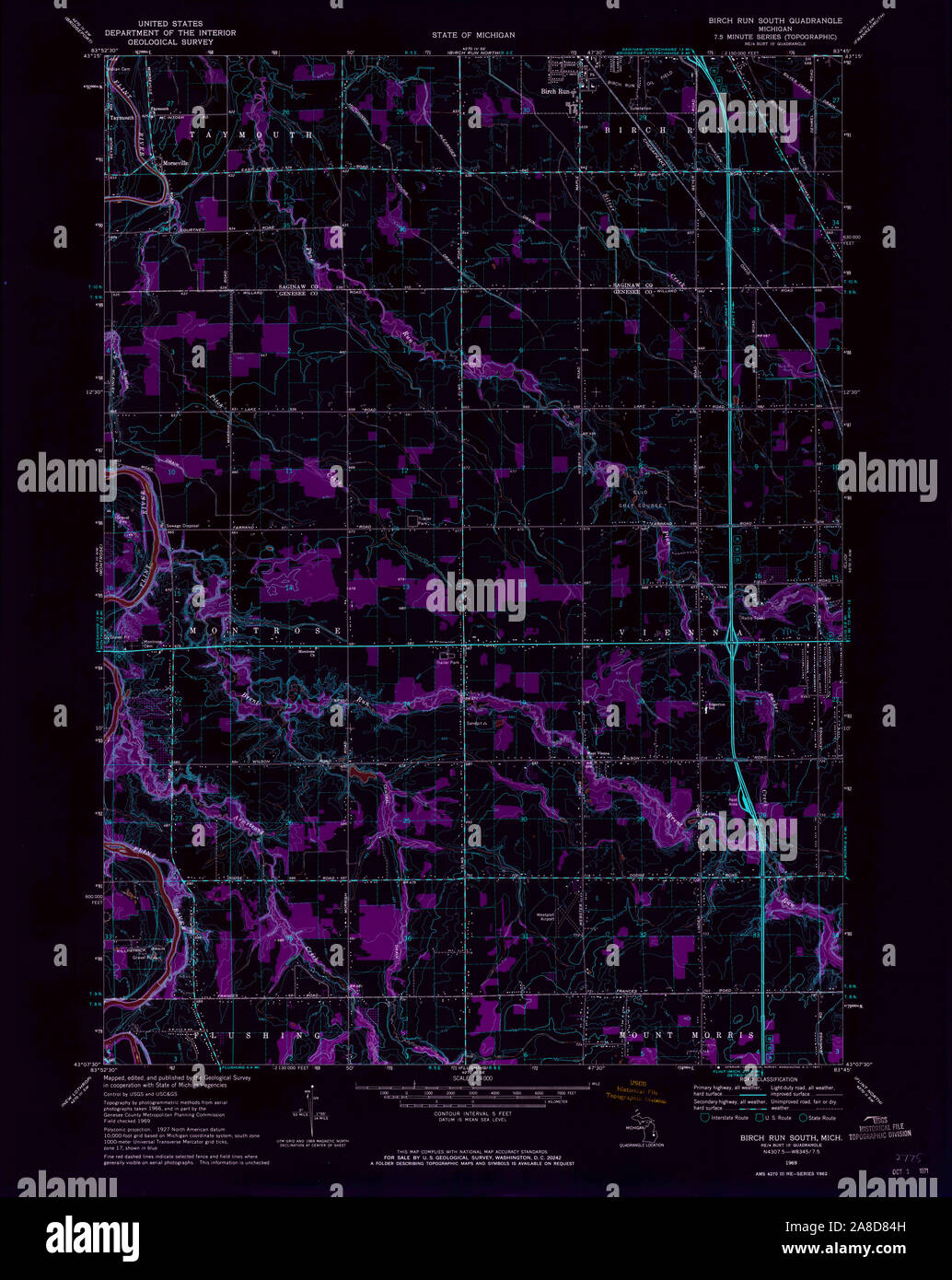 Birch run map hires stock photography and images Alamy