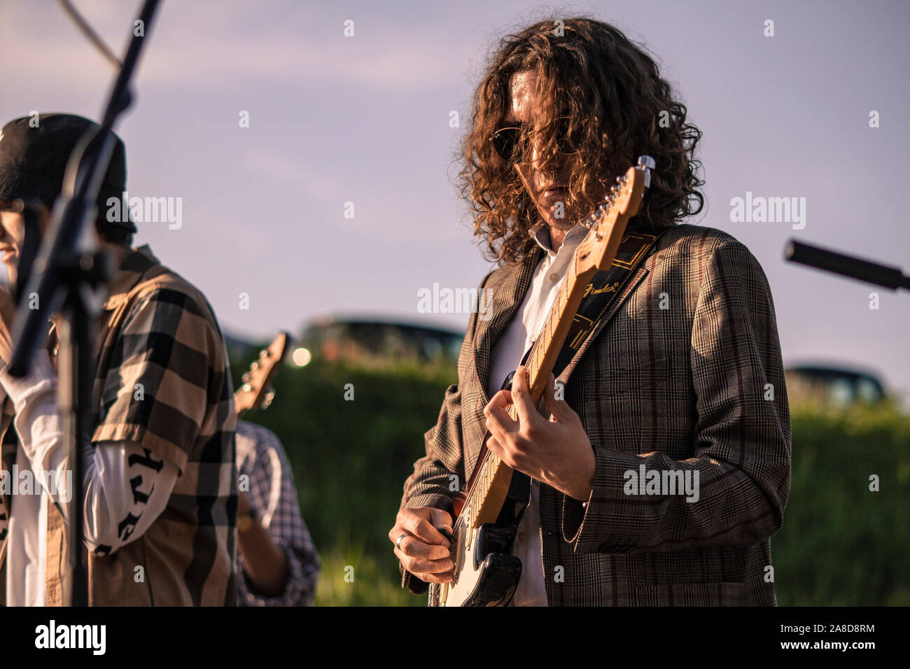 Long Haired Guitarist Stock Photos Long Haired Guitarist Stock