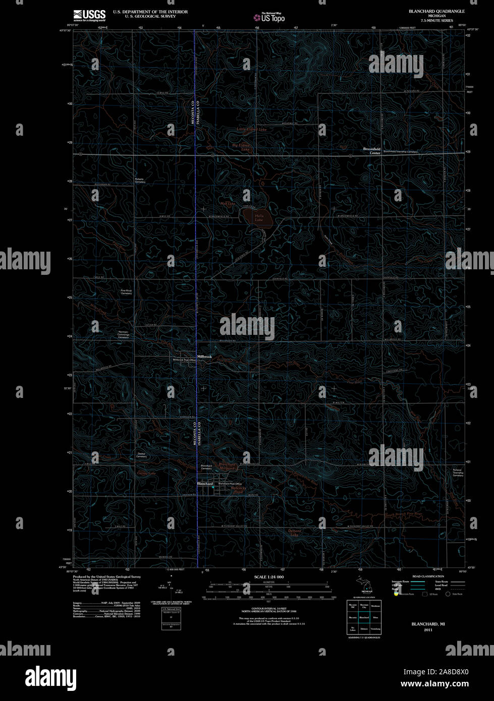 Map of blanchard hires stock photography and images Alamy