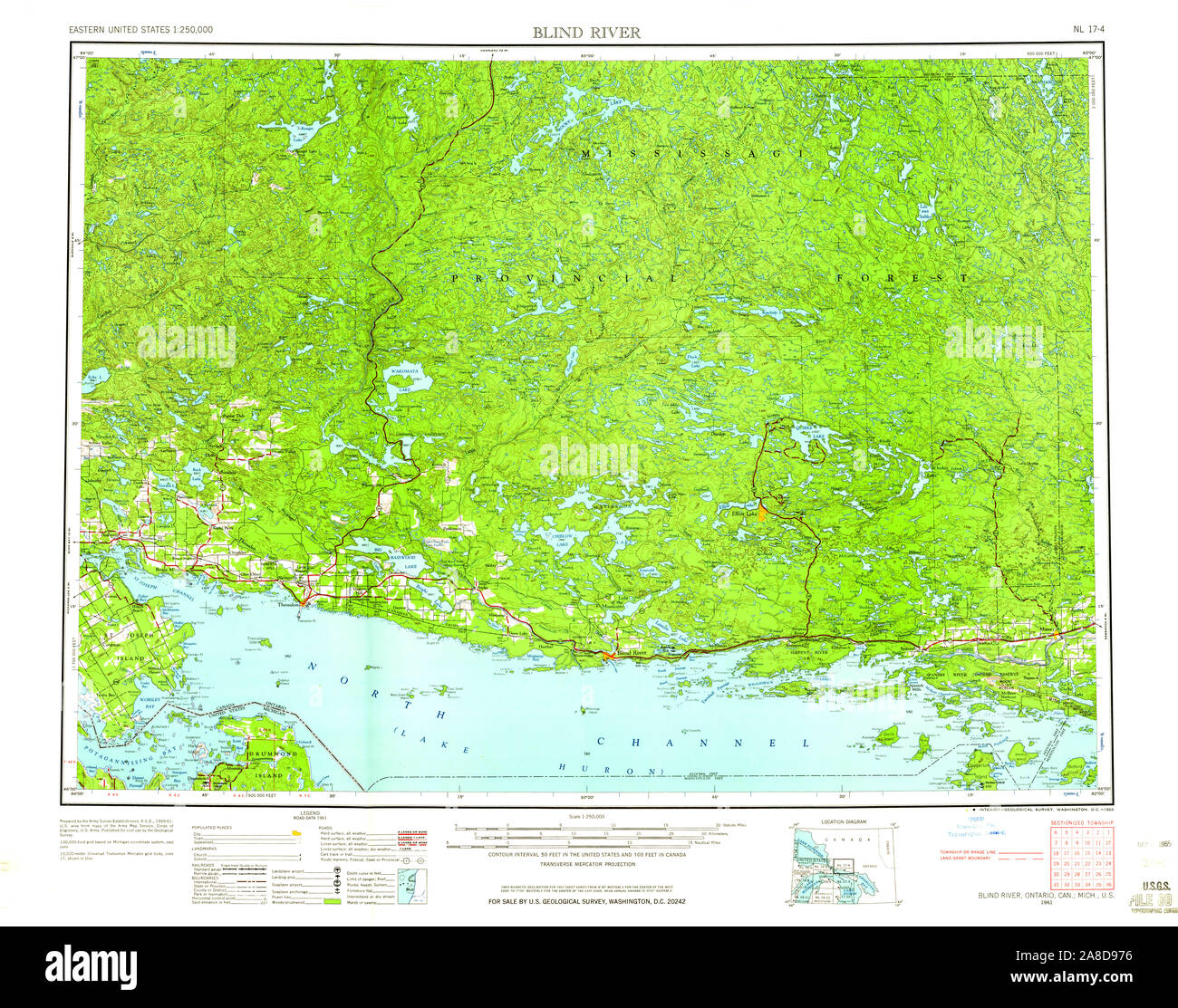 Blind river map hires stock photography and images Alamy