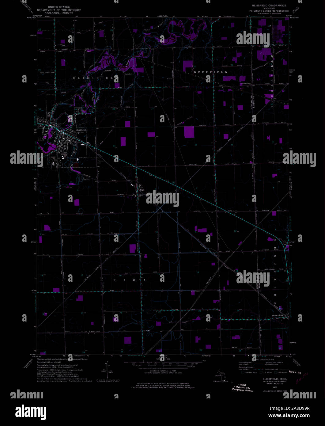 Blissfield map hires stock photography and images Alamy