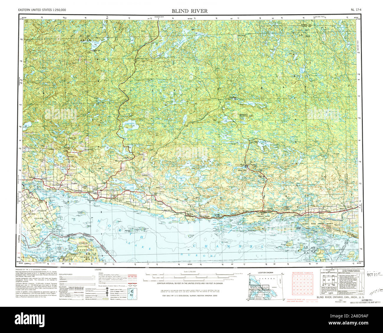 Blind river map hires stock photography and images Alamy
