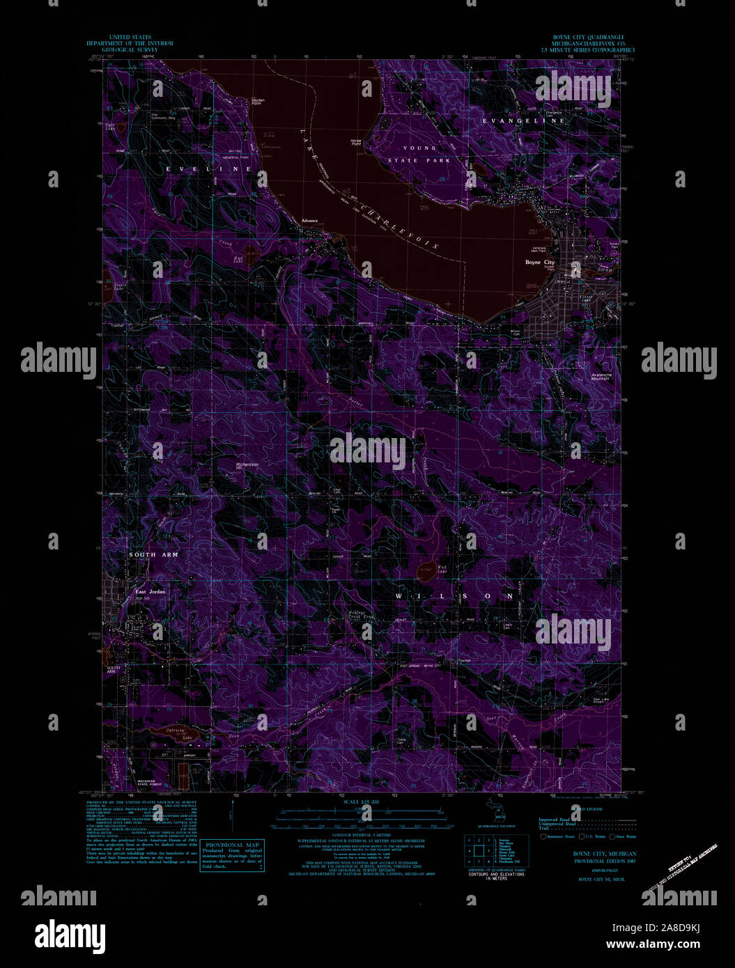 Map of boyne city hires stock photography and images Alamy