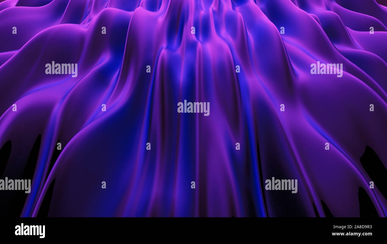 Purple Color Rendering Luxury purple drapery fabric background. 3d rendering 3d illustration ...