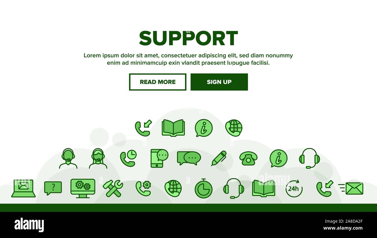Client Support Vector Thin Line Icons Set Stock Vector Image & Art - Alamy