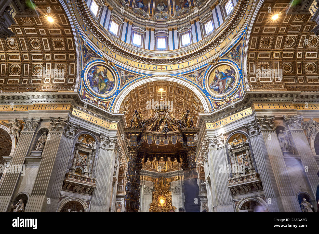 st Peter’s basilica interior Vatican City Rome Italy Stock Photo
