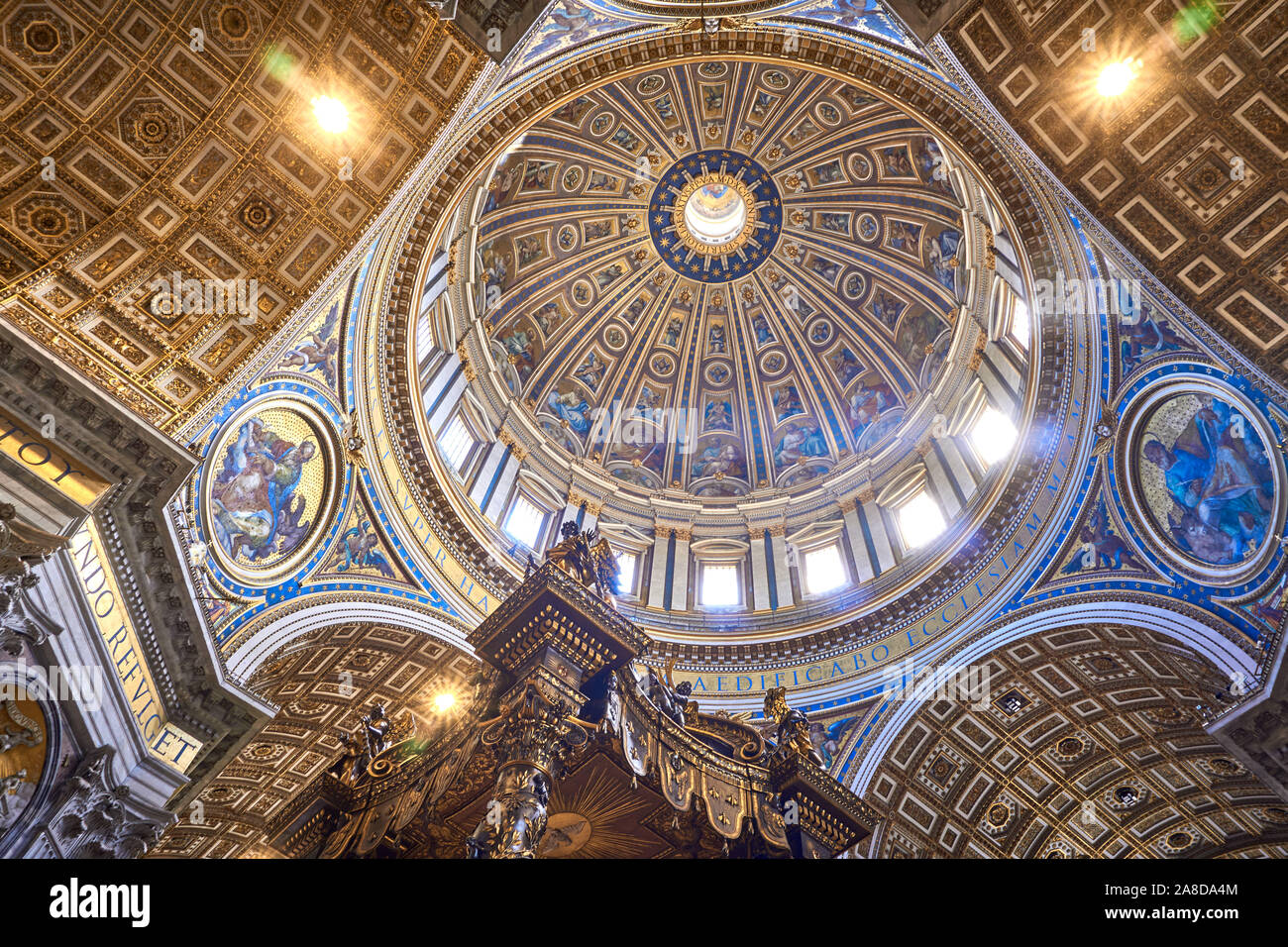 st Peter’s basilica interior Vatican City Rome Italy Stock Photo