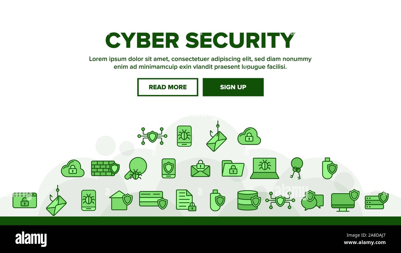 Cyber Security Vector Thin Line Icons Set Stock Vector Image & Art - Alamy