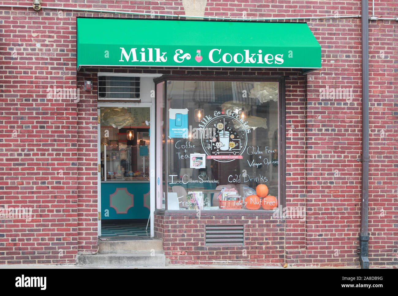Princeton New Jersey November 11 2019Milk and Cookies store in
