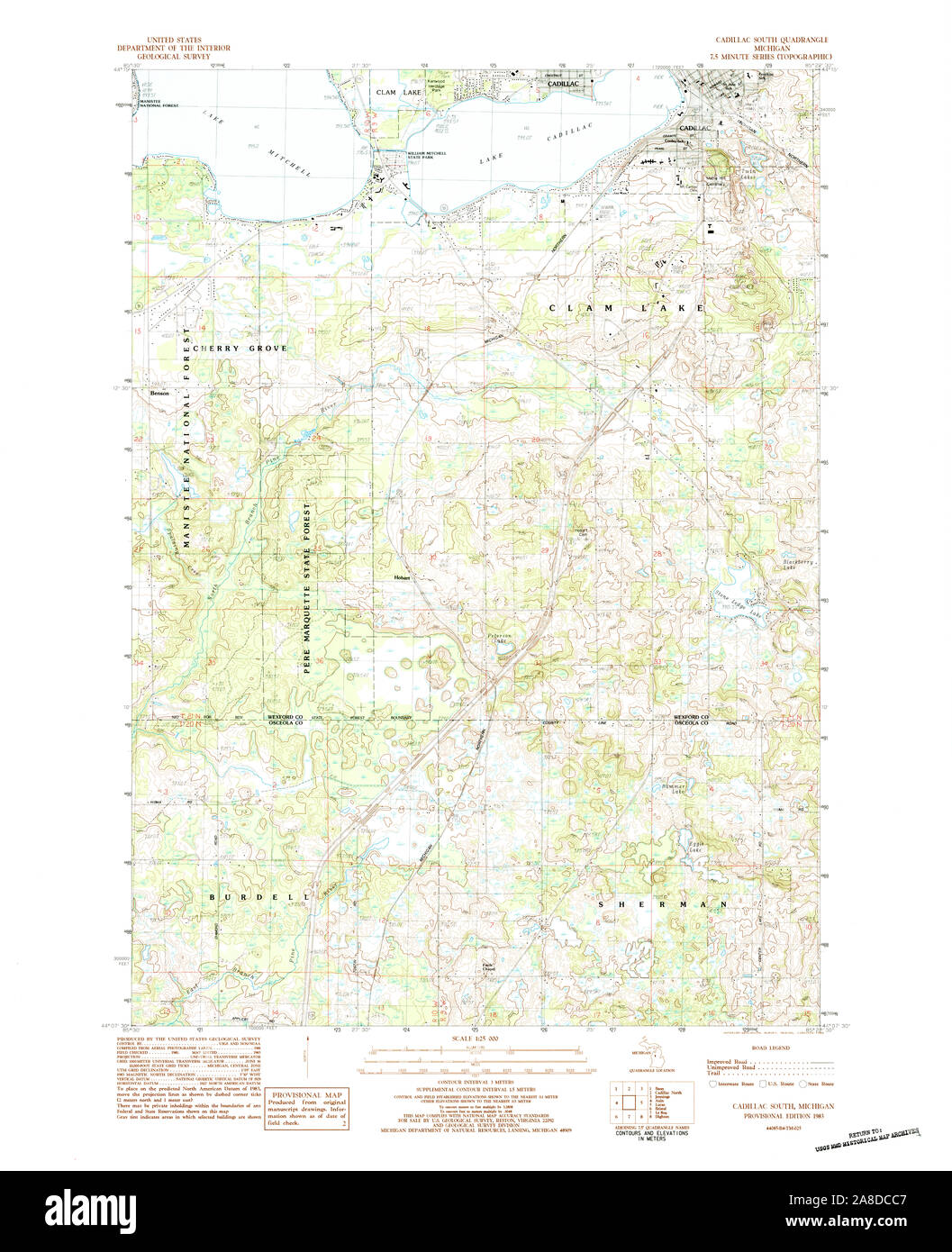 Map of cadillac Cut Out Stock Images & Pictures Alamy