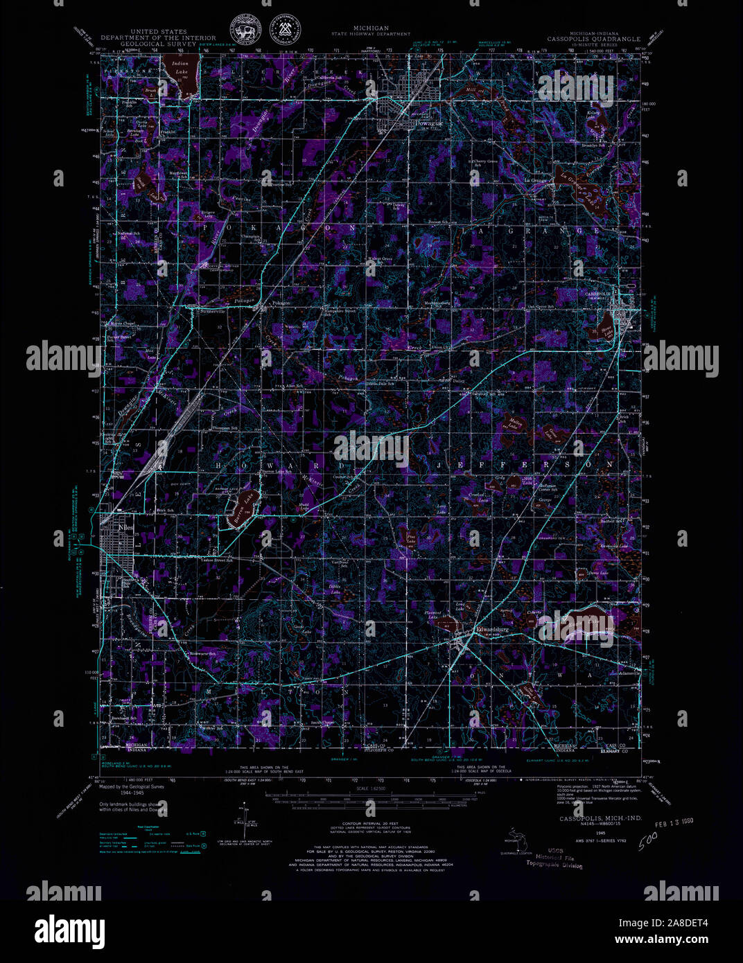 Map of cassopolis hires stock photography and images Alamy