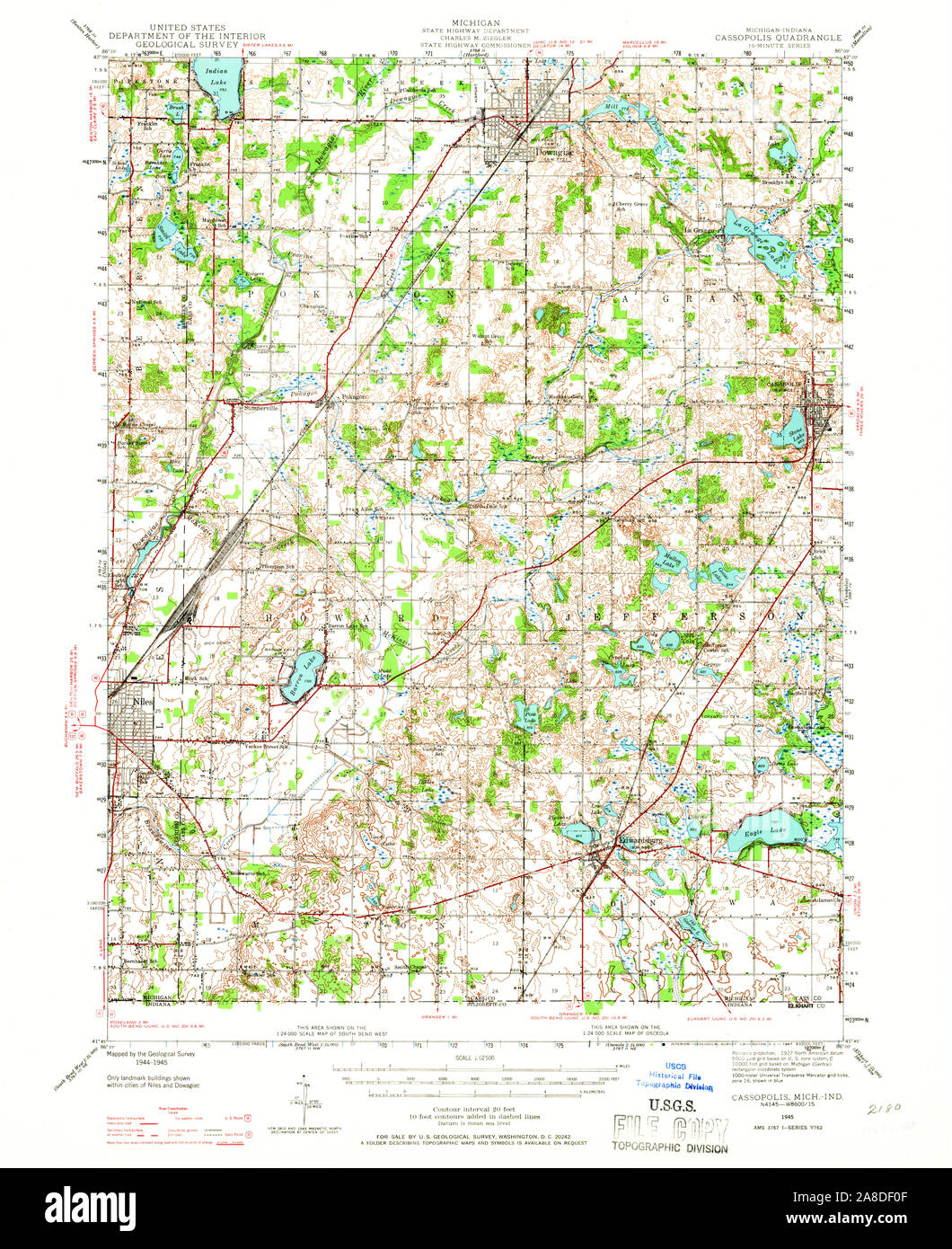 Cassopolis michigan map Cut Out Stock Images & Pictures Alamy