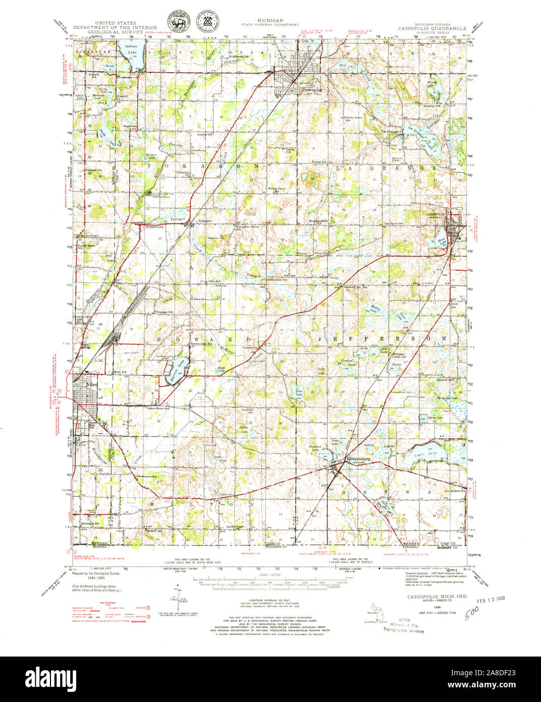 Map of cassopolis hires stock photography and images Alamy