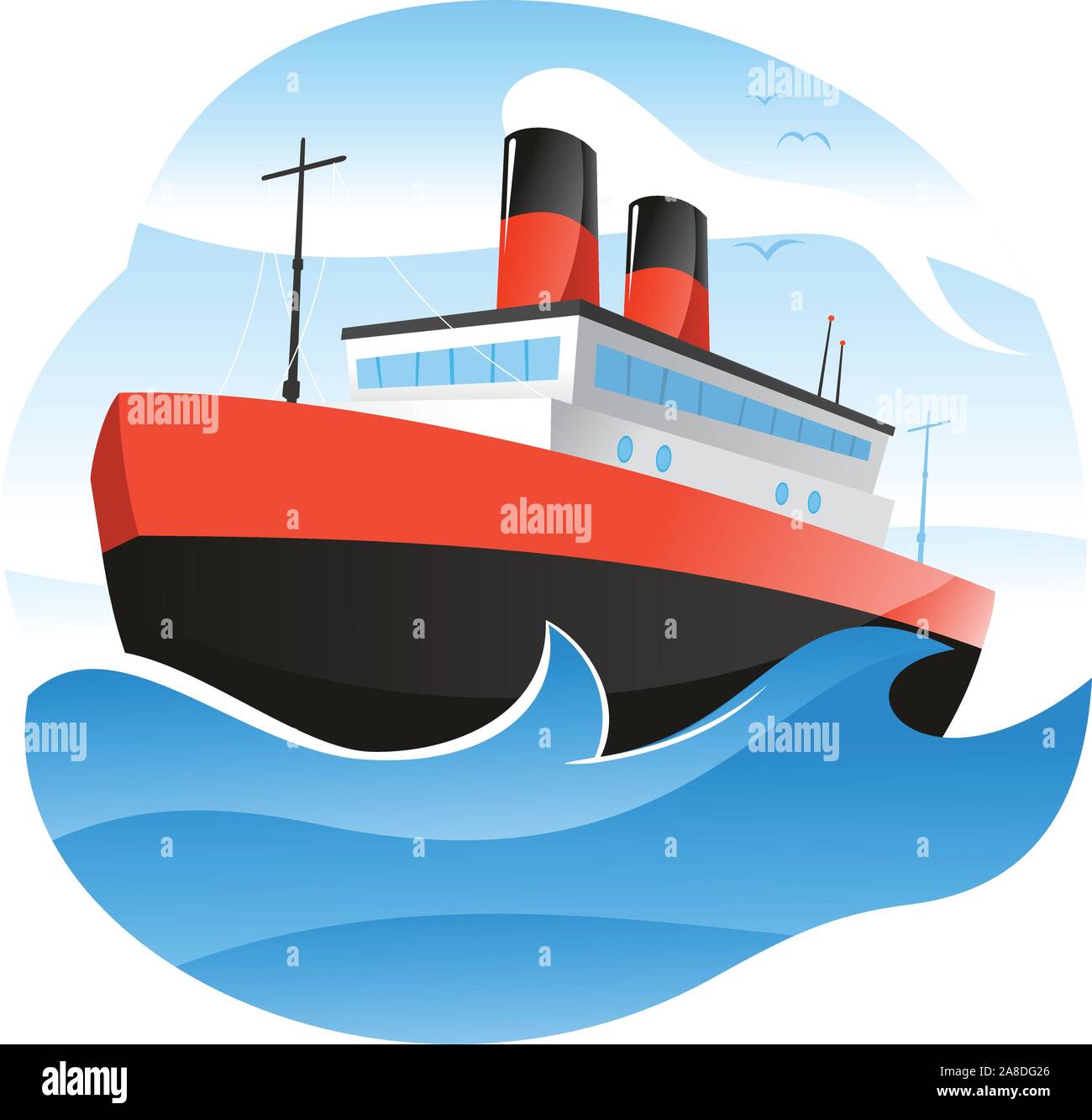 Ship illustration Stock Vector