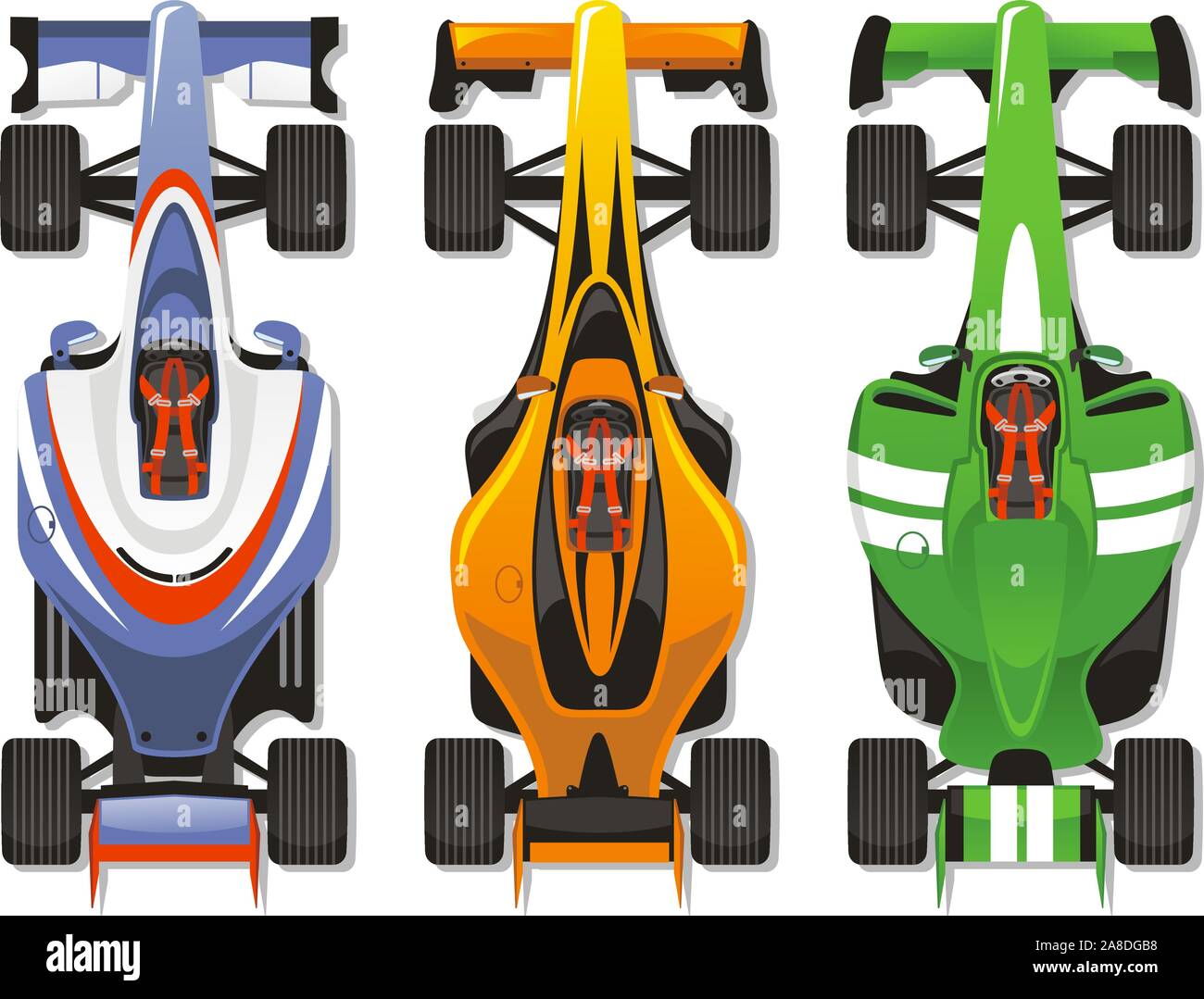 Sports car racing illustration Stock Vector